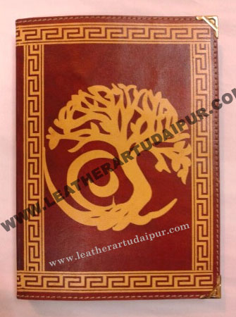 tree with moon Leather Journal