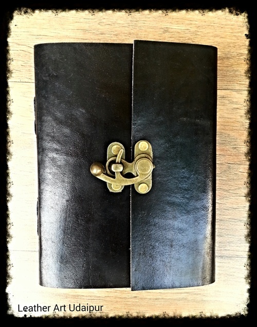 Plain With C Lock Leather Journal