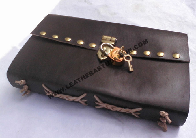 Leather Journal with key lock 