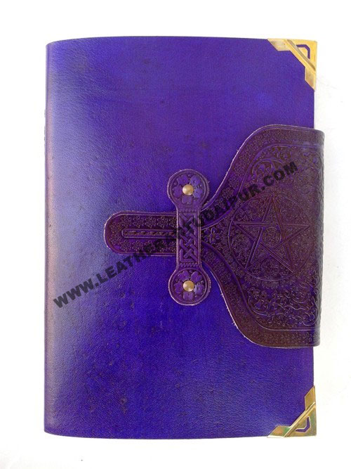 Celtic pentagram closer leather Journal