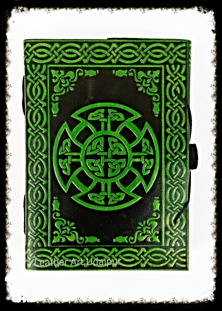 Celtic Design embossed Leather journal	