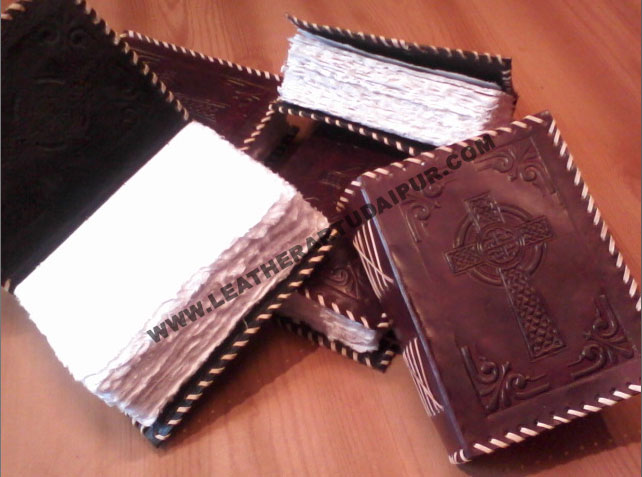 Celtic cross leather journal 