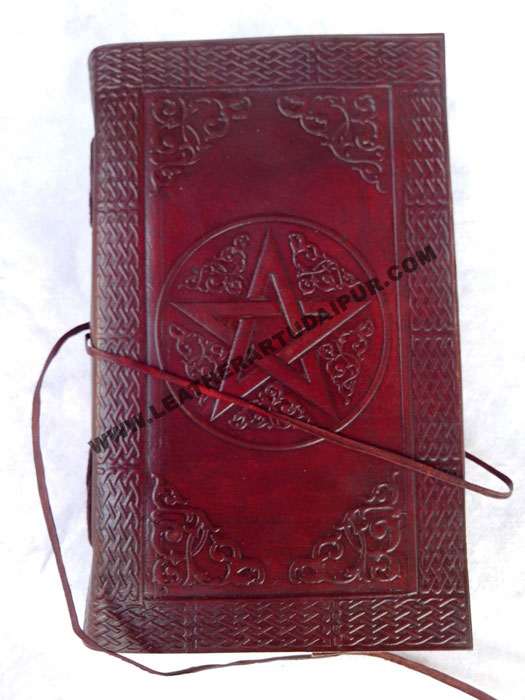 Celtic pentagram Leather Journal