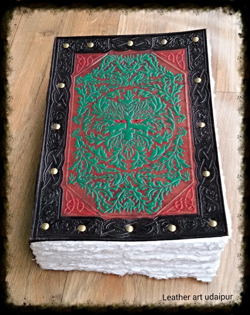 Customized Green Man Leather Journal 