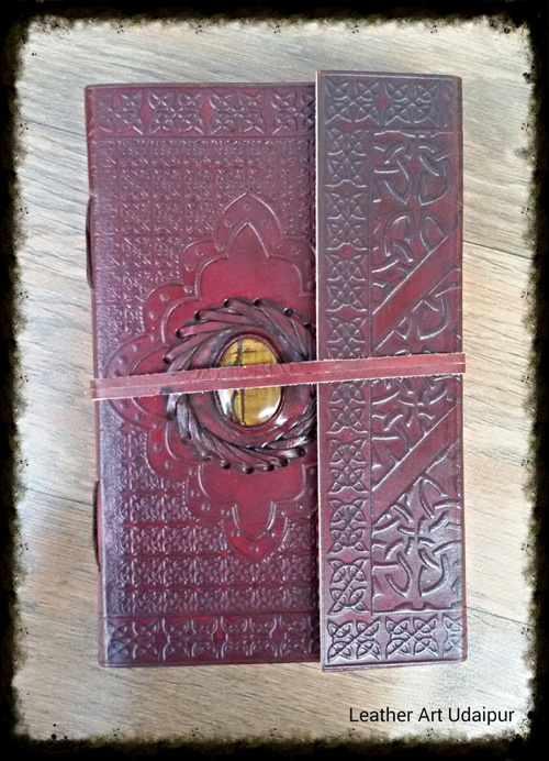 Embossed with Stone Leather Journal