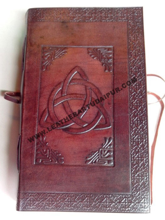 Celtic Triquetra Knot Leather Journal