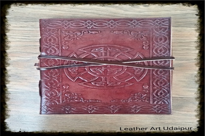 Leather Journal : Celtic leather journal 