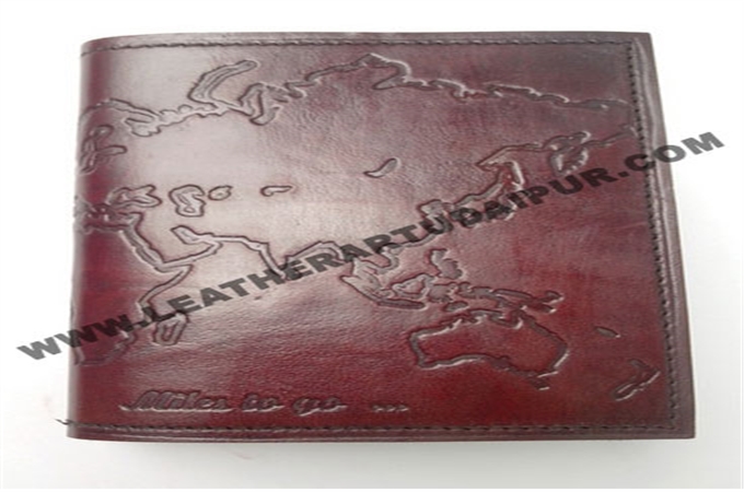 Leather Journal : World map refill Leather Journal