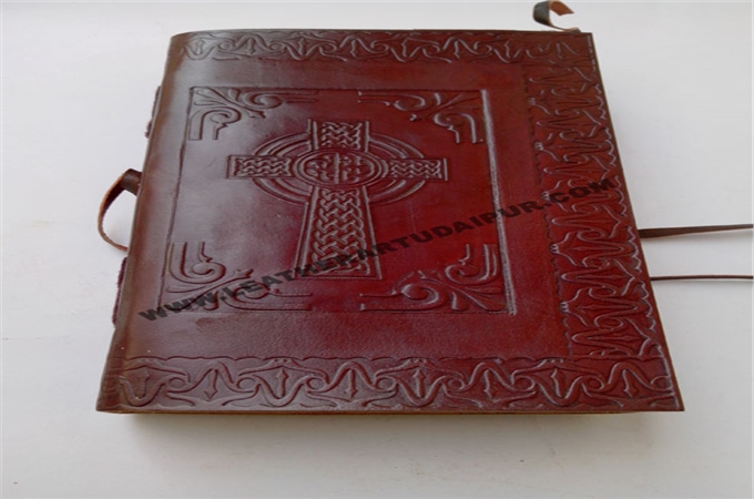 Leather Journal : celtic cross Leather Journal