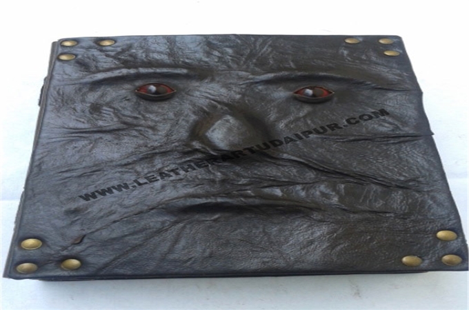 Art Leather Journal : Horror Face Leather Journal