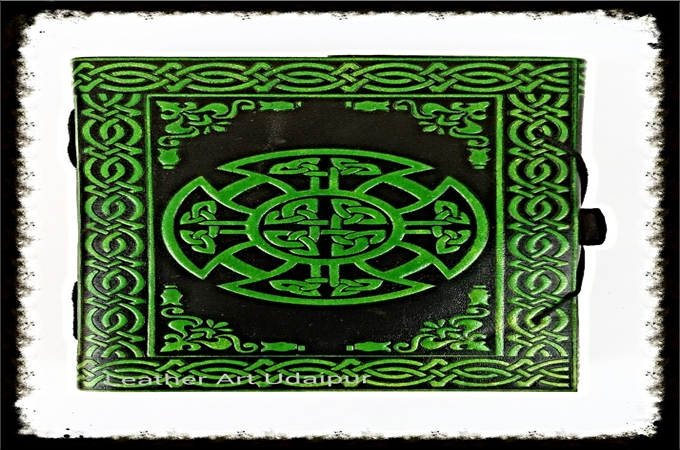 Art Leather Journal : Celtic Design embossed Leather journal	