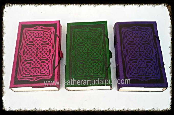 Art Leather Journal : Celtic embossed leather journal