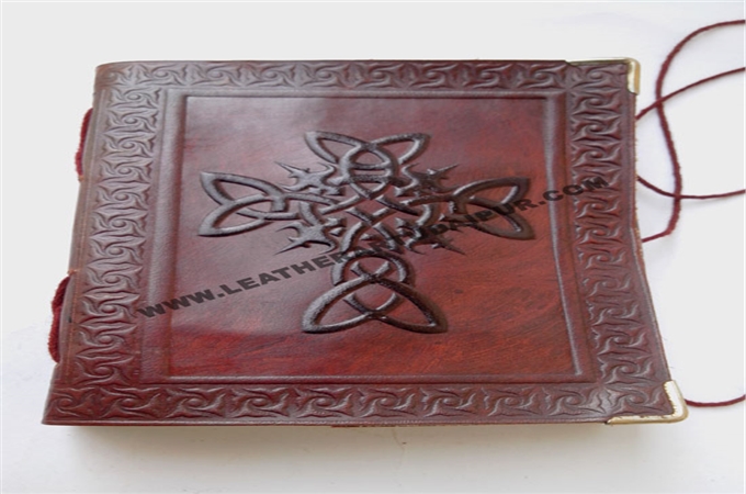 Leather Journal : Celtic cross Leather Journal