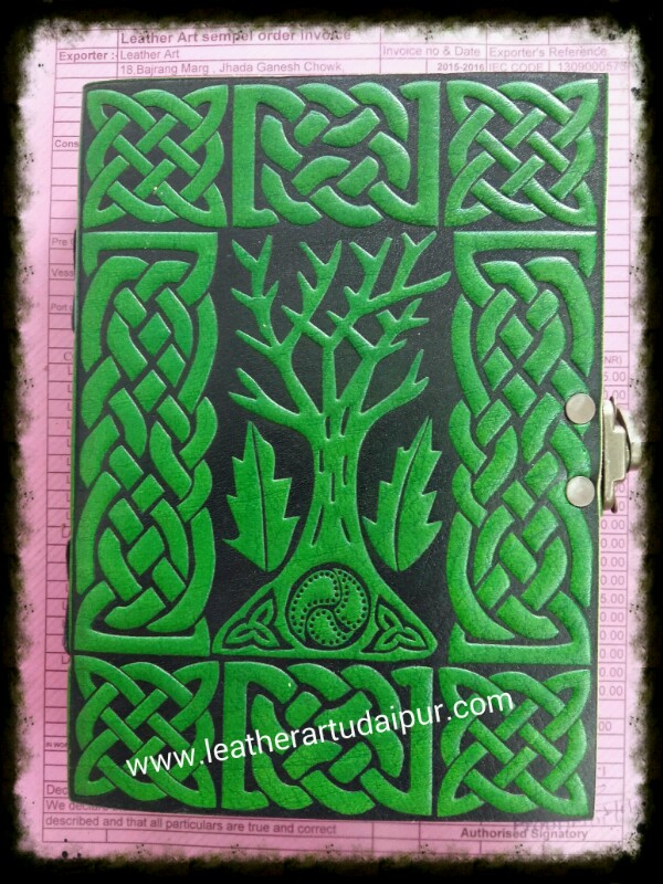 celtic tree of life leather journal