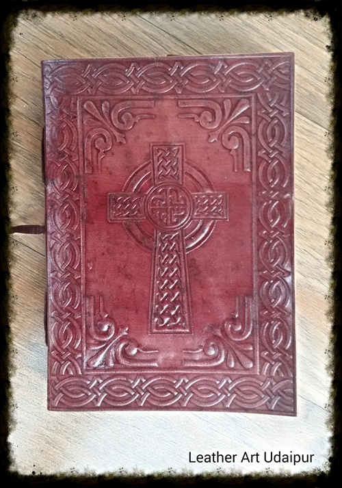 Celtic Cross Leather Journal