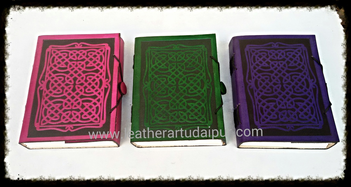 Celtic embossed leather journal